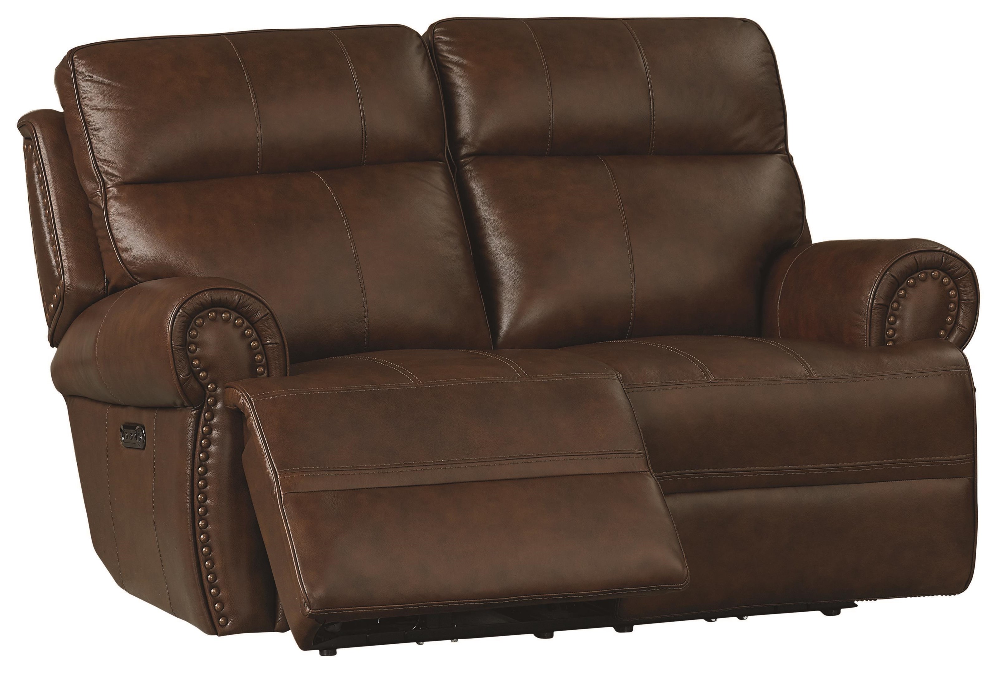 Leather recliner hot sale and loveseat